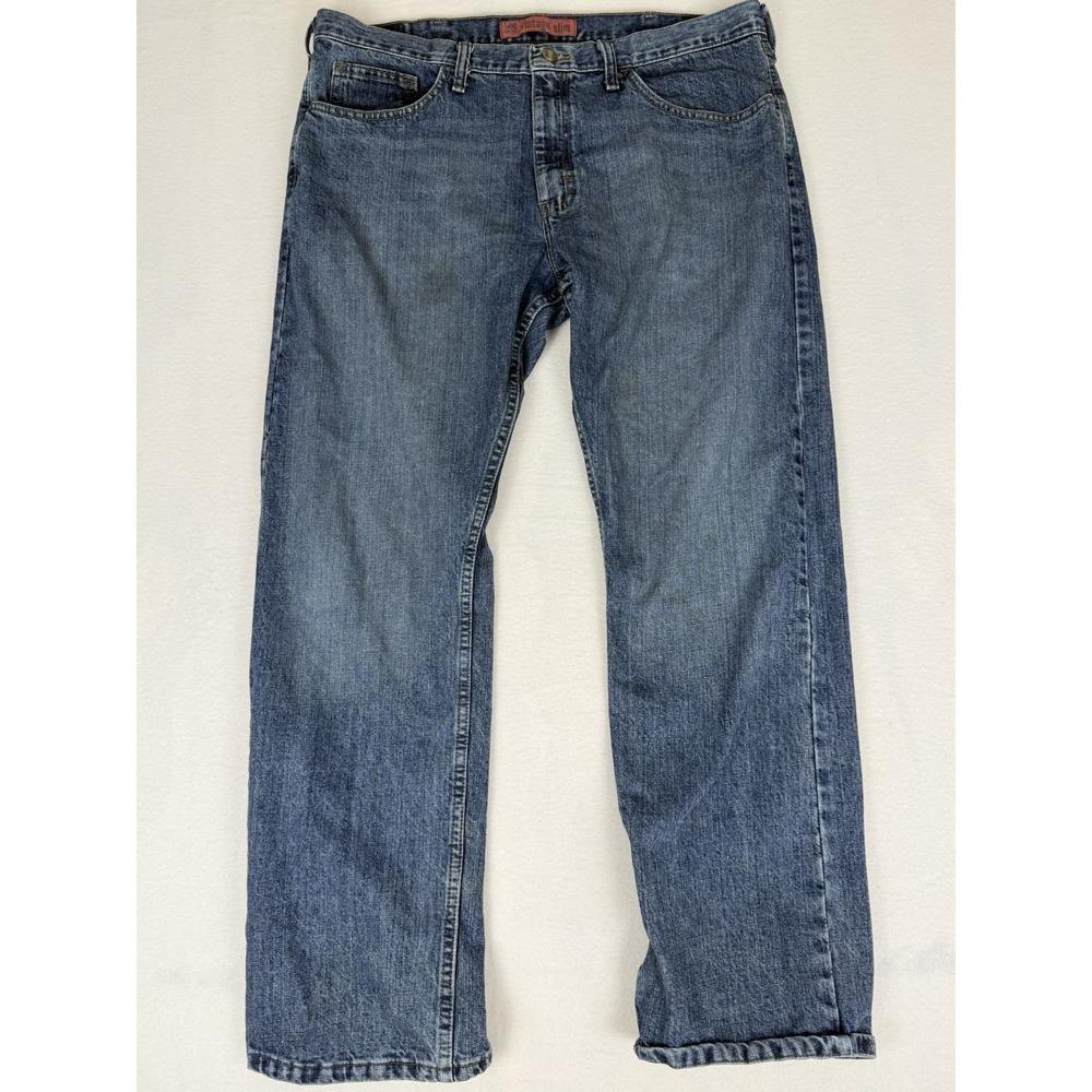 Men's Lee‎ Dungarees Jeans Vintage Slim Sz 38x30 Zipper Fly